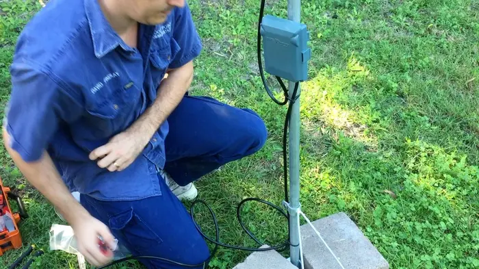 TV signal booster amplifier installation